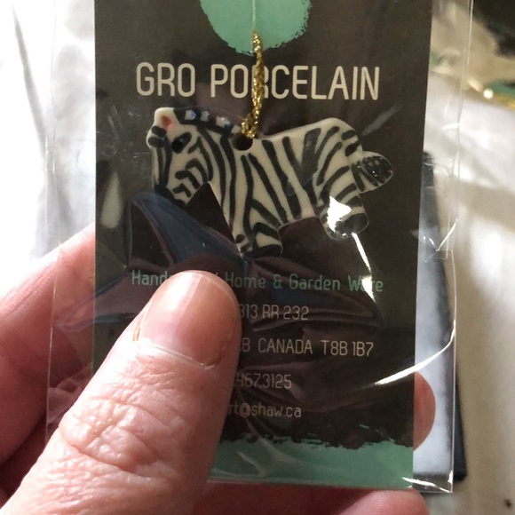 Zebra porcelain ornament - Picture 2 of 2